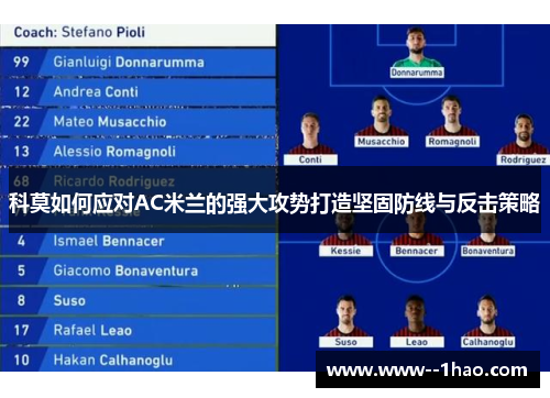 科莫如何应对AC米兰的强大攻势打造坚固防线与反击策略